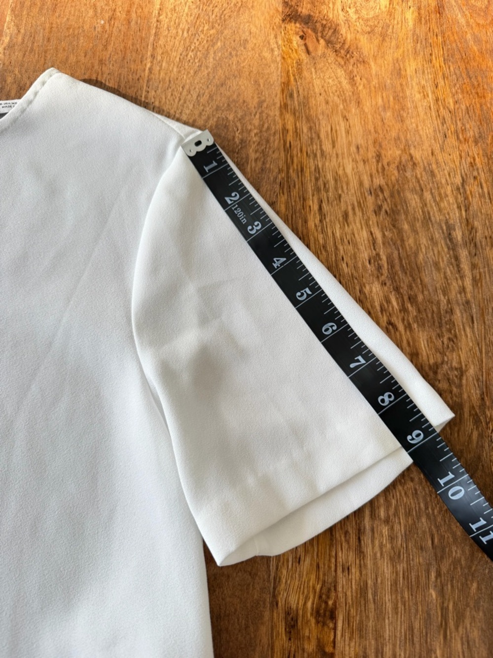 Zara White Short Sleeve Pleated Peplum Blouse XS - Picture 6 of 12